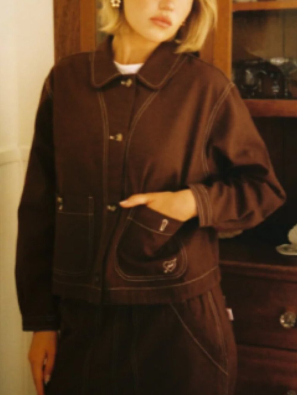 Daphne Jacket - Chocolate - Lisa Says Gah - NWT - LARGE ONLY - Picture 4 of 5